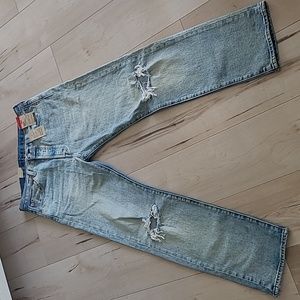 Levis 501 distressed faded jeans 33/32